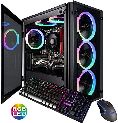 CUK Stratos Micro Gamer PC (AMD Ryzen 7 Pro, 32GB DDR4 RAM, 512GB NVMe SSD + 2TB HDD, NVIDIA GeForce GTX 1660 Super 6GB, 600W PSU, AC WiFi, Windows 10 Home) Gaming Desktop Computer