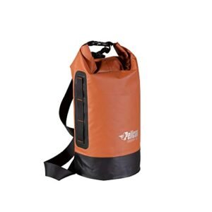 Pelican Waterproof Dry Bag – Exodry – Thick & Lightweight – Roll Top Dry Compression Sack Keeps Gear Dry for Kayaking, Boating, Beach, Rafting, Hiking, Camping and Fishing (10L), Terra; Black; Gray