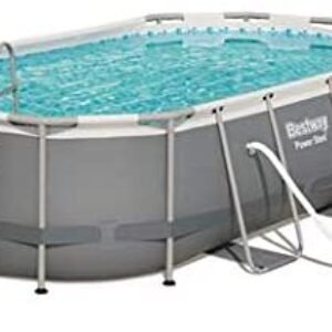 Bestway Power Steel Above Ground Pool, White/Gray