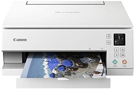Canon TS6320 All-In-One Wireless Color Printer with Copier, Scanner and Mobile Printing, White, Works with Alexa