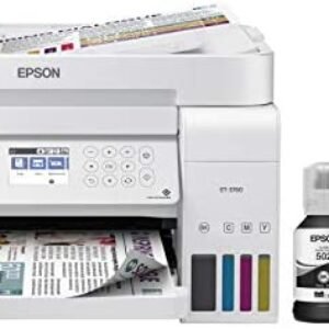 Epson EcoTank ET-3760 Wireless Color All-in-One Cartridge-Free Supertank Printer with Scanner, Copier and Ethernet, Regular
