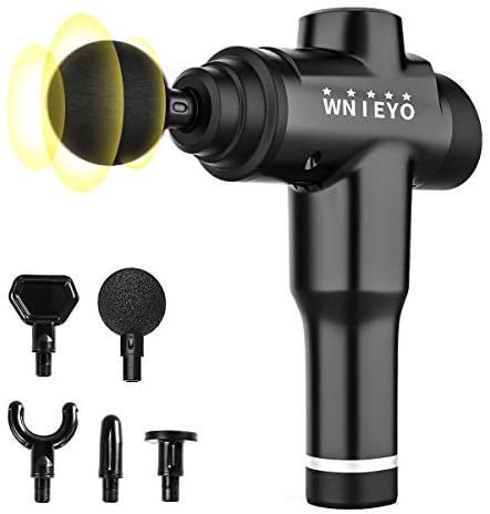 Massage Gun, Deep Tissue Massager , Muscle Massage Gun ,Massage Gun for Athletes , Sore Muscle and Stiffness , with 5 Massage Heads and 12 Adjustable Speed