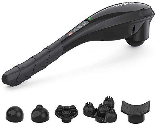 RENPHO Rechargeable Hand Held Deep Tissue Massager for Muscles, Back, Foot, Neck, Shoulder, Leg, Calf Cordless Electric Percussion Body Massage with Portable Design, Black