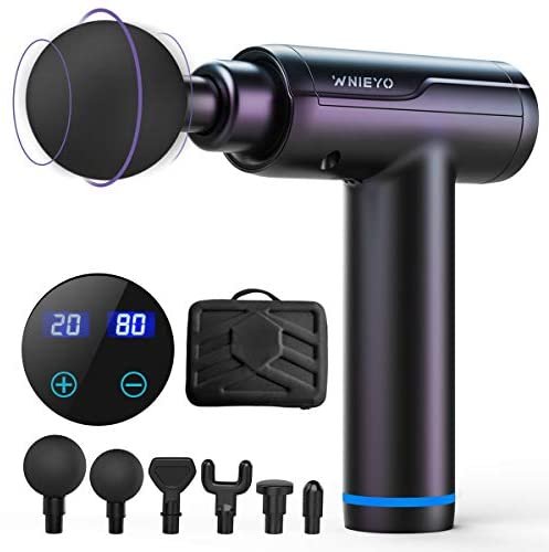 Massage Gun , Massage Gun Deep Tissue, Muscle Massage Gun,Massage Gun for Athletes , Sore Muscle and Stiffness, with 6 Massage Heads and 20 Adjustable Speed
