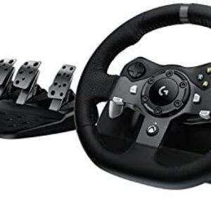 Logitech G920 Dual-Motor Feedback Driving Force Racing Wheel with Responsive Pedals for Xbox One – Black