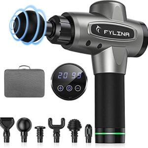 FYLINA Massage Gun Deep Tissue Percussion Muscle Massager Gun Back Massager with 30 Speed Levels Deep Tissue Percussion Massage Gun for Athletes,Handheld Deep Tissue Massager