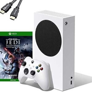 Microsoft – Xbox Series S 512 GB All-Digital Console (Disc-Free Gaming) Bundle Star Wars: Jedi Fallen Order for Xbox One W/ 4K HDMI