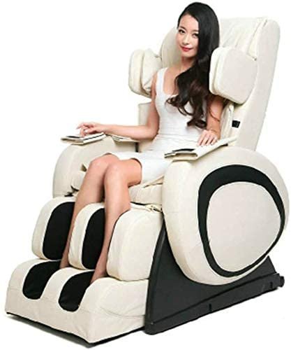 Erik Xian Massage Chair O-Shaped Arm Massage Mechanism 360 ° All-Round Electric Full Body Massage Chair 3D Zero Gravity Massage Chair Professional Massage and Relax Chair (Color : Beige)