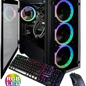CUK Stratos Micro Gamer PC (Liquid Cooled Intel Core i9, 32GB RAM, 512GB NVMe SSD + 2TB HDD, NVIDIA GeForce RTX 3060 12GB, 700W Gold PSU, AC WiFi, Windows 10 Home) Best Tower Desktop Gaming Computer
