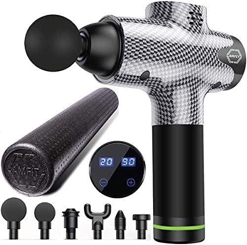 AMFit Muscle Massage Gun and Foam Roller Performance Bundle