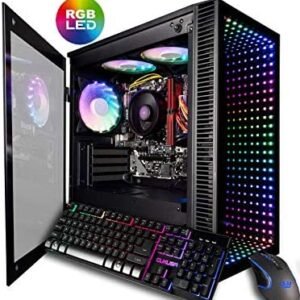 CUK Continuum Micro Gamer PC (AMD Ryzen 3 PRO, 16GB 3000MHz RAM, 256GB NVMe SSD, 500W PSU, AC WiFi, No OS) Gaming Desktop Computer