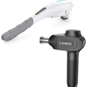 Massage Gun for Athletes, RENPHO Pro Deep Tissue Percussion Muscle Massager Handheld Electric Massager for Pain Relief with Titanium Alloy Heads, Long Battery Life, Christmas Gifts for Man, Women