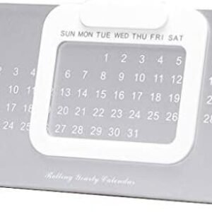 Agal Desk Calendar 2021 2021 Calendar Fun Desk Calendar Sliding Perpetual Calendar Rolling Yeardy Calendar Adjustable Monthly Calendar for Best Gift Desk Calendar Standing (Color : White)