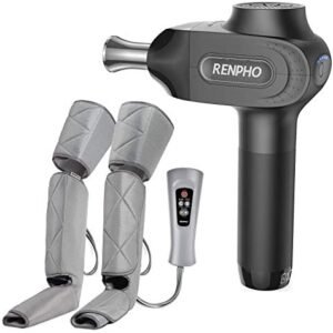 Massage Gun for Athletes, RENPHO Pro Deep Tissue Percussion Muscle Massager Handheld Electric Massager for Pain Relief with Titanium Alloy Heads, Long Battery Life, Christmas Gifts for Man