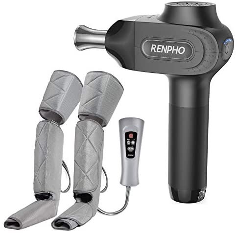 Massage Gun for Athletes, RENPHO Pro Deep Tissue Percussion Muscle Massager Handheld Electric Massager for Pain Relief with Titanium Alloy Heads, Long Battery Life, Christmas Gifts for Man