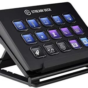 Elgato Stream Deck – Live Content Creation Controller with 15 Customizable LCD Keys, Adjustable Stand, for Windows 10 and macOS 10.13 or Late (10GAA9901)