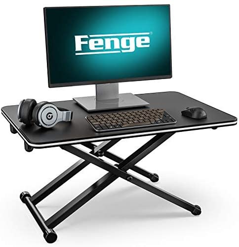 FENGE Standing Desk for Laptop Desktop Sit to Stand Up Desk Conventer for Single Monitor SD255001WB