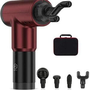 Muscello Massager Gun for Pain Relief – Deep Tissue Massage – Handheld Electric Body Massager – Super Quiet Brushless High Torque Motor – Personal and Professional Massager