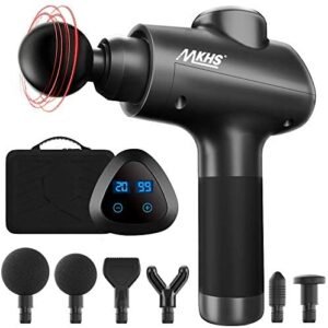 Massage Gun Deep Tissue – Power Percussion Muscle Massager Gun for Athletes Back Pain Relief and Recovery, Percussive Chiropractor Massager 20 Speed Vibration Rechargeable Portable Drill Massage