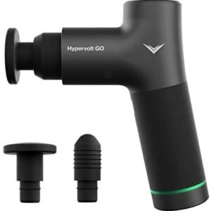 Hyperice Hypervolt GO – Deep Tissue Percussion Massage Gun – Take Pain Relief and Sore Muscle Recovery on The GO with This Surprisingly Powerful, Whisper-Quiet Portable Handheld Electric Massager.