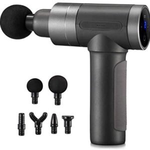 Muscle Massage Gun Handheld Percussion Massagers Back Leg Body Massage Deep Tissue Massager Gray