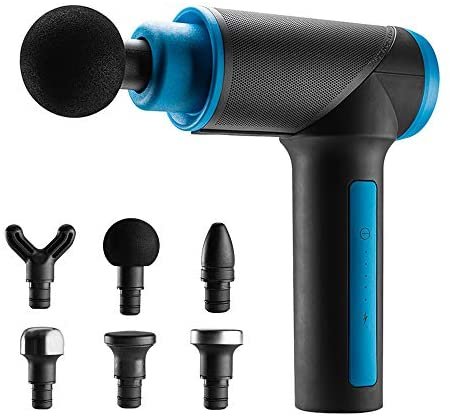 Sonic Mini Quiet Massage Gun – Deep Tissue Muscle Massager for Pain Relief and Enhanced Recovery for Athletes – Powerful 5 Speed High-Intensity Percussion Massager – 6 Attachments & 6 Hour Battery