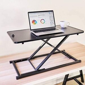 Standing Desk Computer Workstation Stand Up Desks Height Adjustable Sit Stand Converter Laptop Stands Dual Monitor PC Desktop Riser Table,29″