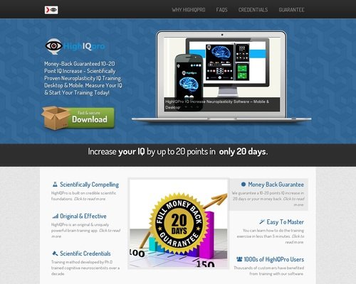 IQ Increase – Uniquely Powerful, Scientific IQ Training Software