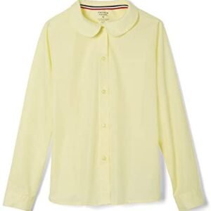 French Toast Girls’ Long Sleeve Woven Shirt with Peter Pan Collar (Standard & Plus)