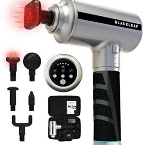 Heated Massage Gun with 5 Massage Heads and 5 Powerful Speeds & 3 Auto Modes, Hot Compress Deep Tissue Percussion Muscle Massager with Portable Case for Gym Office Home Post-Workout Pain Relief