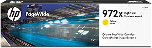 HP 972X | PageWide Cartridge High Yield | Yellow | Works with HP PageWide Pro 452 Series, 477 Series, 552dw, 577 Series | L0S04AN
