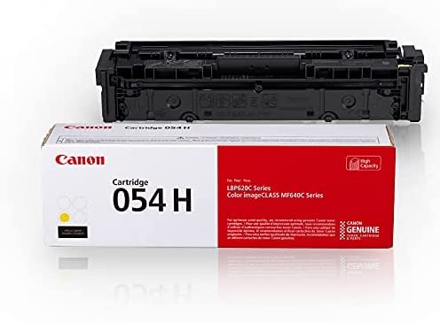 Canon Genuine Toner, Cartridge 054 Yellow, High Capacity (3025C001) 1 Pack, for Canon Color imageCLASS MF641Cdw, MF642Cdw, MF644Cdw, LBP622Cdw Laser Printers