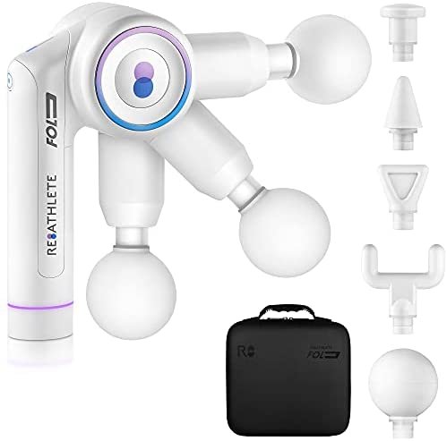 ReAthlete FOLD Massage Gun | First-Ever Foldable Professional Percussion Massager| Portable Wireless Massage Gun | Deep Tissue Pain Relief | Personal Massager for Athletes and Exercisers