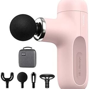 Mini Massage Gun, Tech Love Pocket-Sized Deep Tissue Massager Gun, Portable Percussion Muscle Massage Gun for Athletes, Ultra Small & Quiet Handheld Electric Body Massager for Home Office Gym