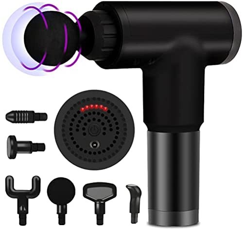 Massage Gun Professional Body Massager for Athletes, Electric Massage Machine Back Massager with 6 Massage Heads, Muscle Massager Deep Tissue Percussion for Pain Relief, 6 Speeds Sports Massager Gun