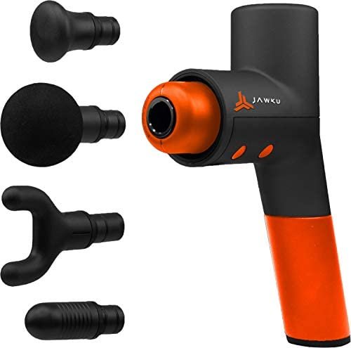 JAWKU Muscle Blaster V2 Cordless Percussion Massage Gun, Rechargeable Handheld Stimulation, Vibration and Deep Tissue Muscle Massager, Ultra Quiet