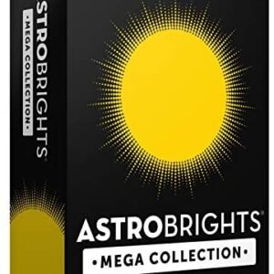 Astrobrights Mega Collection, Colored Cardstock, Bright Yellow, 320 Sheets, 65 lb/176 gsm, 8.5″ x 11″ – MORE SHEETS! (91625)