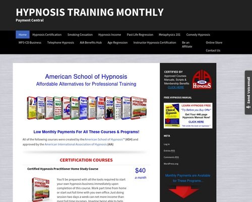 Hypnosis Training Monthly | Payment Central