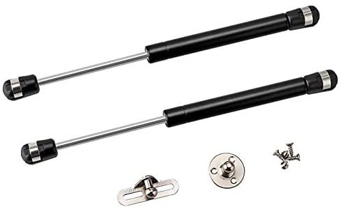 2 Pack 10 inch Gas Prop Force 150N/33LB Gas Struts – Black Gas Springs/Window Lift and Lid Support/Gas Shocks for RV Bed Platform/Floor Hatch/Outdoor Bench/Cabinet/Tool Box/Truck Canopy/Camper Cover