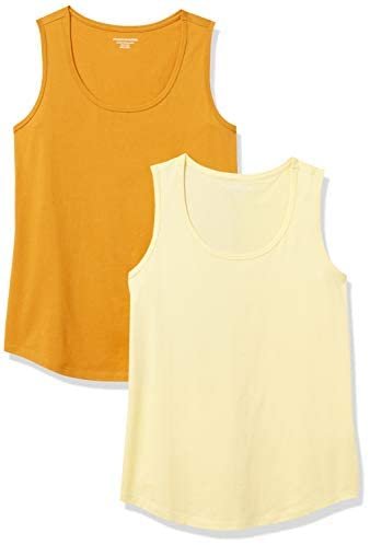 Amazon Essentials Women’s 2-Pack Classic Fit 100% Cotton Sleeveless Tank Top