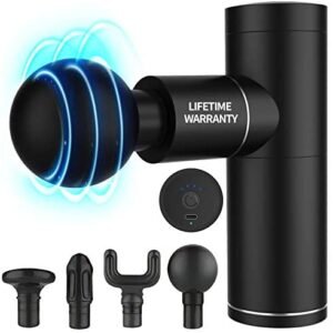 Gifts for Him,Aroprank Upgated Deep Tissue Massage Gun for Athletes,Durable Quiet Deep Muscle Percussion Best Mini Massage Gun for Men,Anniversary Valentines Day Gifts for Men Husband Birthday,Black