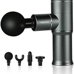 Mini Massage Gun, HMEDG Muscle Massage Gun Handheld Deep Tissue Percussion Massager for Pain Relife, Mini Size,12H Work Time,Aluminum,Brushless Motor,1.2lbs for Gym Office Home Post-Workout Recovery