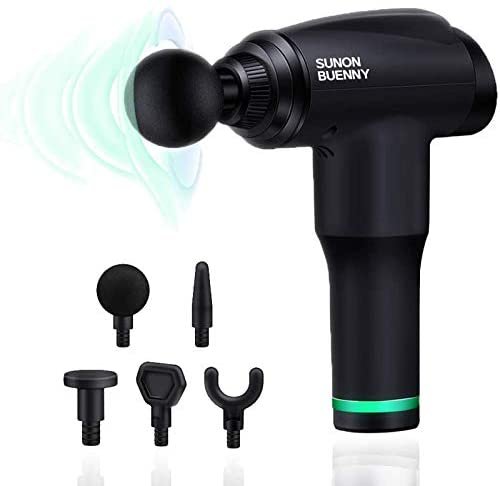 Massage Gun, Deep Tissue Percussion Muscle Massage for Pain Relief, Sore Muscle and Stiffness ,Cordless Massage Gun for Athletes, Handheld Electric Body Massager, Super Quiet Brushless Motor (Black)