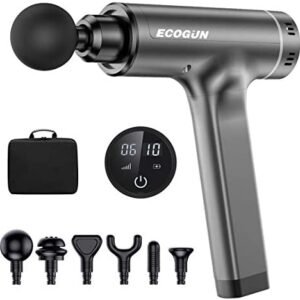 Muscle Massage Gun,1.5lb Lightweight -Hand Held Deep Tissue Muscle Massager, Neck Back Massager,Professional Personal Massage Device, Super Quiet Brushless Motor