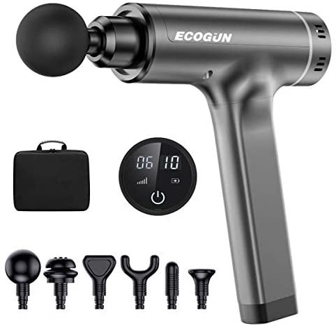 Muscle Massage Gun,1.5lb Lightweight -Hand Held Deep Tissue Muscle Massager, Neck Back Massager,Professional Personal Massage Device, Super Quiet Brushless Motor