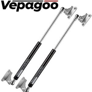 15 Inch 67lb/300N Per Gas Shock Strut Spring for Tool Box Outdoor Cabinets Boat Bed Cover Door Lids and Other Custom Heavy Duty Project, A Set of 2 with L Mounts