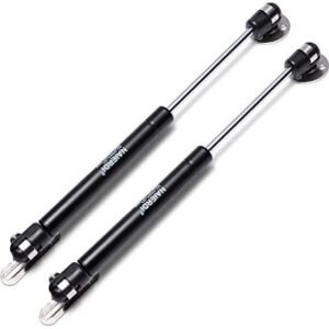 NAIERDI [2 Pack] 100N/22lb Gas Spring, Lid Support, Lift Support, Gas Strut, Soft Close Hinges, Toy Box Hinges, Kitchen Cabinet Hinges Black