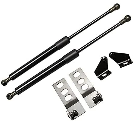 KUNSYOUKIM Lift Supports for Toyota RAV4 RAV 4 2019-2021 Front Bonnet Hood Modify Carbon Fiber Gas Charged Shock Dampers Spring Struts Bar (2 PCS) (Normal black)