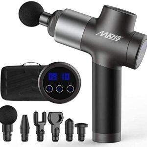 Muscle Massage Gun for Pain Relief, Percussion Massagers Handheld, Cordless Electric Massager Gun for Deep Tissue with 6 Massage Head