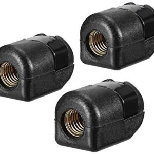 uxcell Thread Pitch: 1.25mm Gas Spring End Fitting Black Connector M8 Female Thread PA66A5 3pcs
